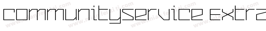CommunityService ExtraBold字体转换